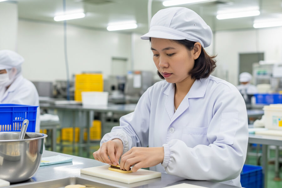 Đơn hàng nhật bản chế biến đồ ăn nhẹ