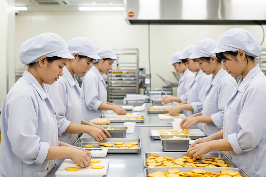 TTS Nhật Bản chế biến đồ ăn nhẹ